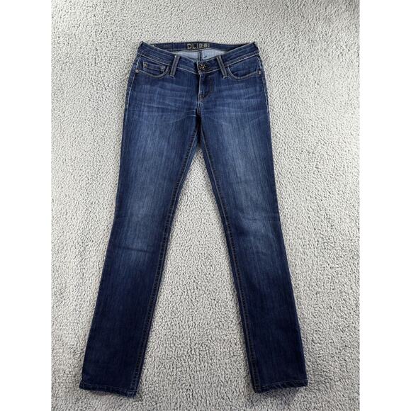 DL1961 Jeans Women 26 Kate Slim Straight Low Rise Dark Wash Blue Denim‎ Pants - Picture 1 of 9
